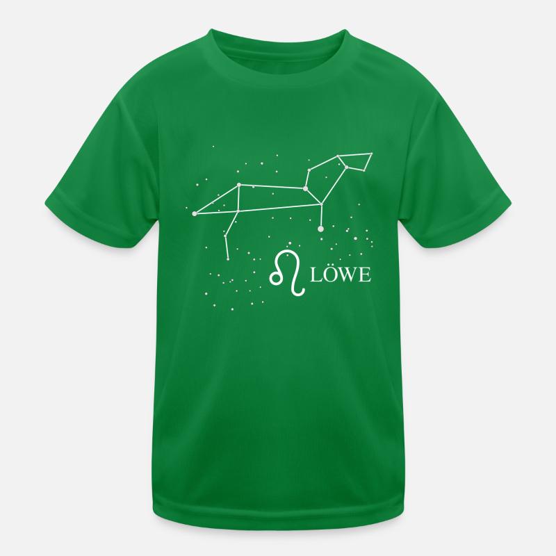 Tierzeichen Löwe mit Sternbild Kinder Funktions-T-Shirt