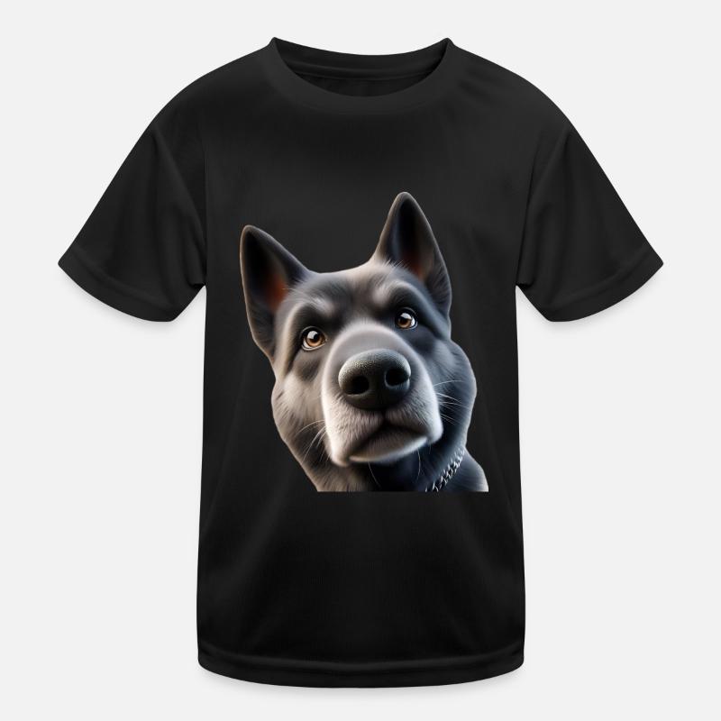 Tête de chien 2 T-shirt sport Enfant