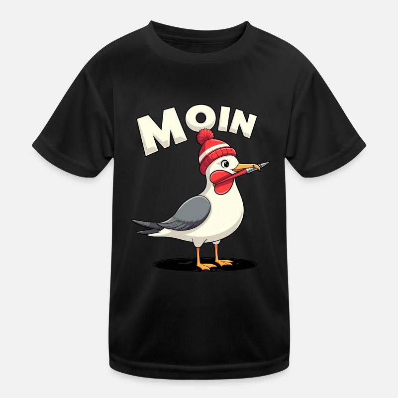 Moin Möwe Kinder Funktions-T-Shirt