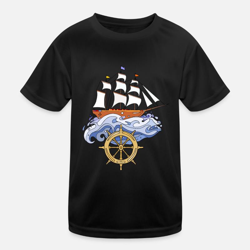 Segelschiff Kinder Funktions-T-Shirt