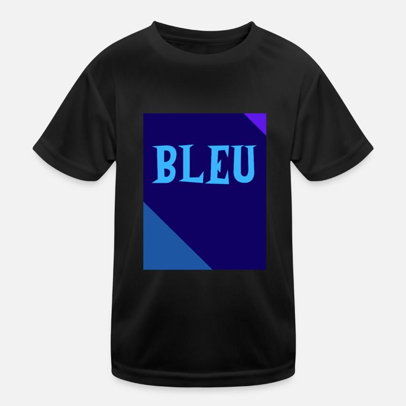 BLEU Tableau Rectangle Triangles T-shirt sport Enfant