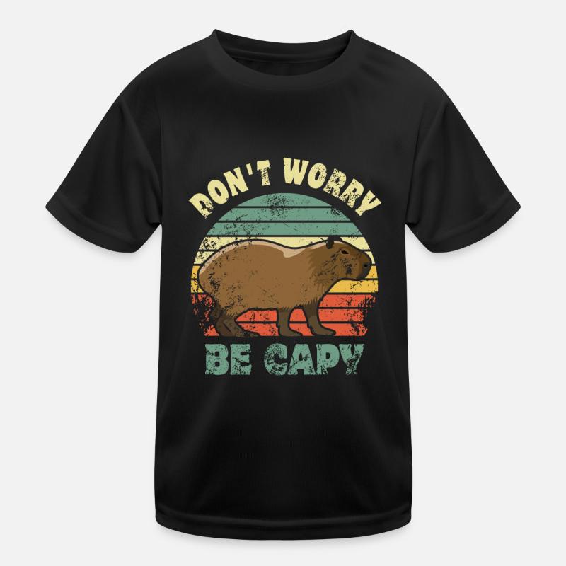 Don't worry be Capy - Capybara Kinder Funktions-T-Shirt