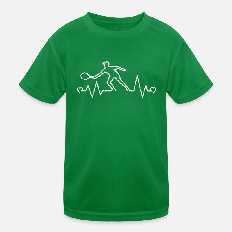 Herzfrequenz-Tennisspielerherzen Design Kinder Funktions-T-Shirt