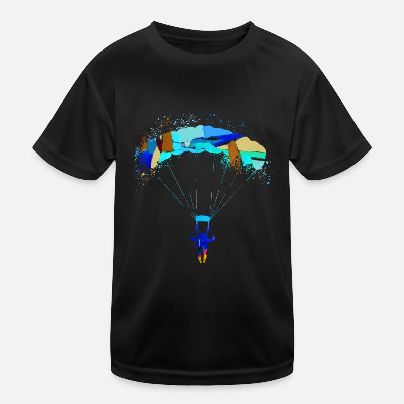 fallschirm,fallschirmflieger,graffiti,gleitschirm Kinder Funktions-T-Shirt