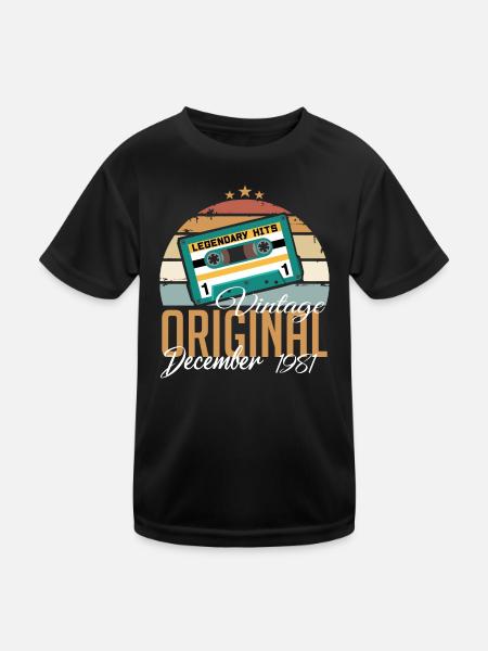 Dezember 1981 - Legenden Wurden 1981 Geboren - Kinder Funktions-T-Shirt - Schwarz - Vorne