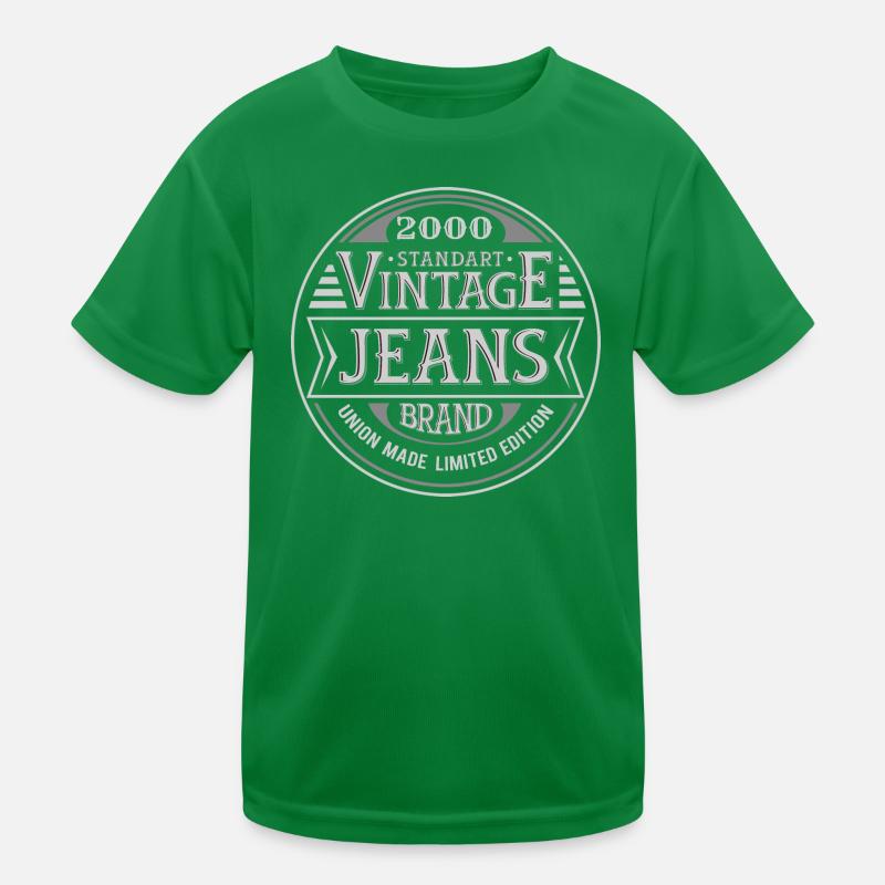 24e Anniversaire Millésime Fabriqué en 2000 Retro T-shirt sport Enfant