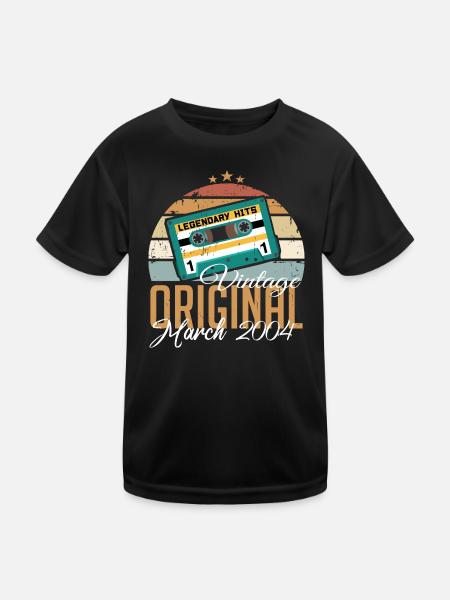 March 2004 - Birthday present - Kids Functional T-Shirt - black - Front
