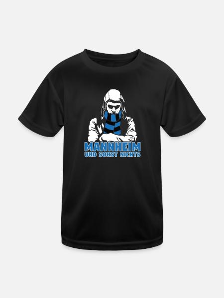 Mannheim und sonst nichts - Kinder Funktions-T-Shirt - Schwarz - Vorne