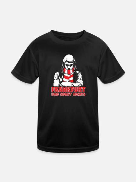 Frankfurt und sonst nichts - Kinder Funktions-T-Shirt - Schwarz - Vorne