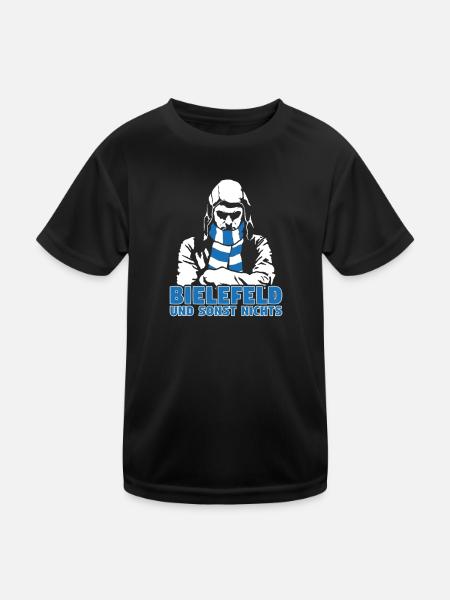 Bielefeld und sonst nichts - Kinder Funktions-T-Shirt - Schwarz - Vorne