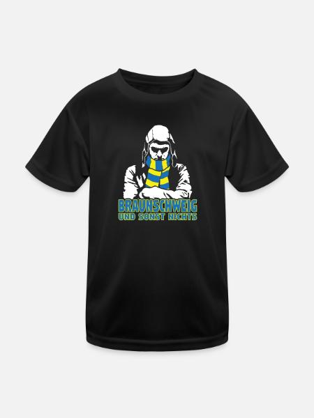 Braunschweig und sonst nichts - Kinder Funktions-T-Shirt - Schwarz - Vorne