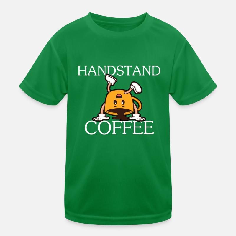 Handstand Coffee - Coffee Design Kids Functional T-Shirt