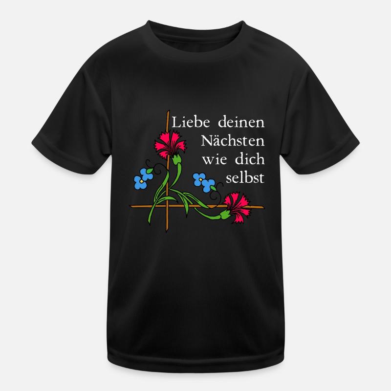 Nächstenliebe 2 Kinder Funktions-T-Shirt