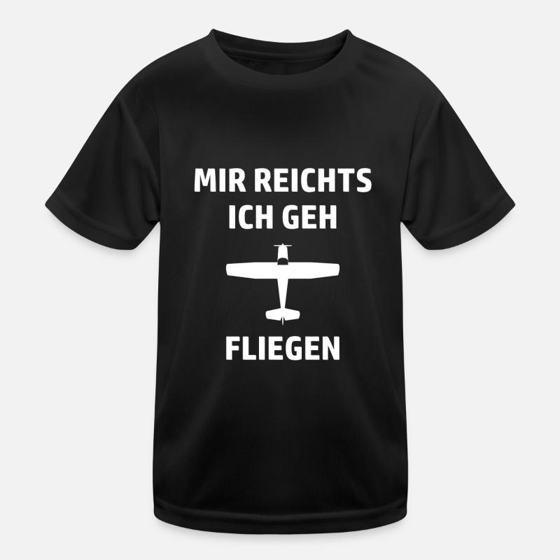 Pilot Flieger Fliegen Flugzeug Co-Pilot Segelflug Kinder Funktions-T-Shirt