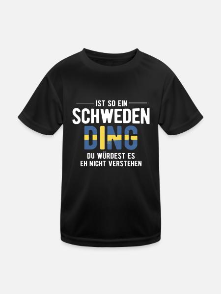 Ist So Ein Schweden Ding Schweden - Kinder Funktions-T-Shirt - Schwarz - Vorne