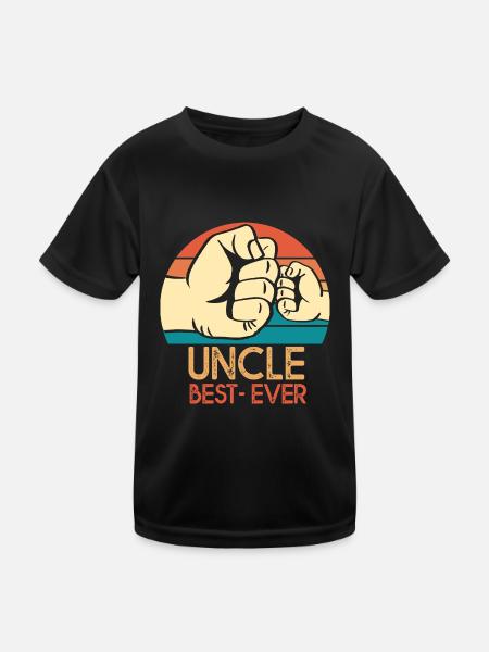 Geschenk Onkel Onkel bester Onkel aller Zeiten Onkel - Kinder Funktions-T-Shirt - Schwarz - Vorne