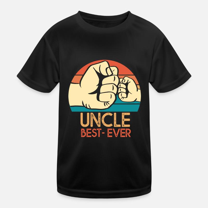 Gift uncle uncle best ever uncle uncle - Kids Functional T-Shirt - black