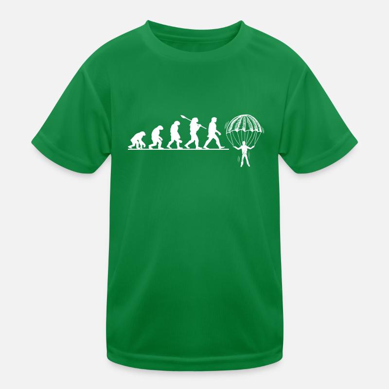 Evolution Fallschirm Kinder Funktions-T-Shirt