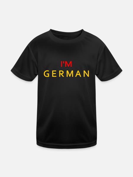 Im german - Kinder Funktions-T-Shirt - Schwarz - Vorne