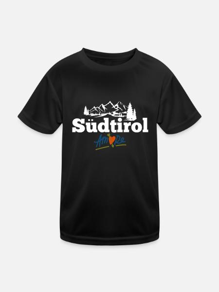 South tyrol - Kids Functional T-Shirt - black - Front