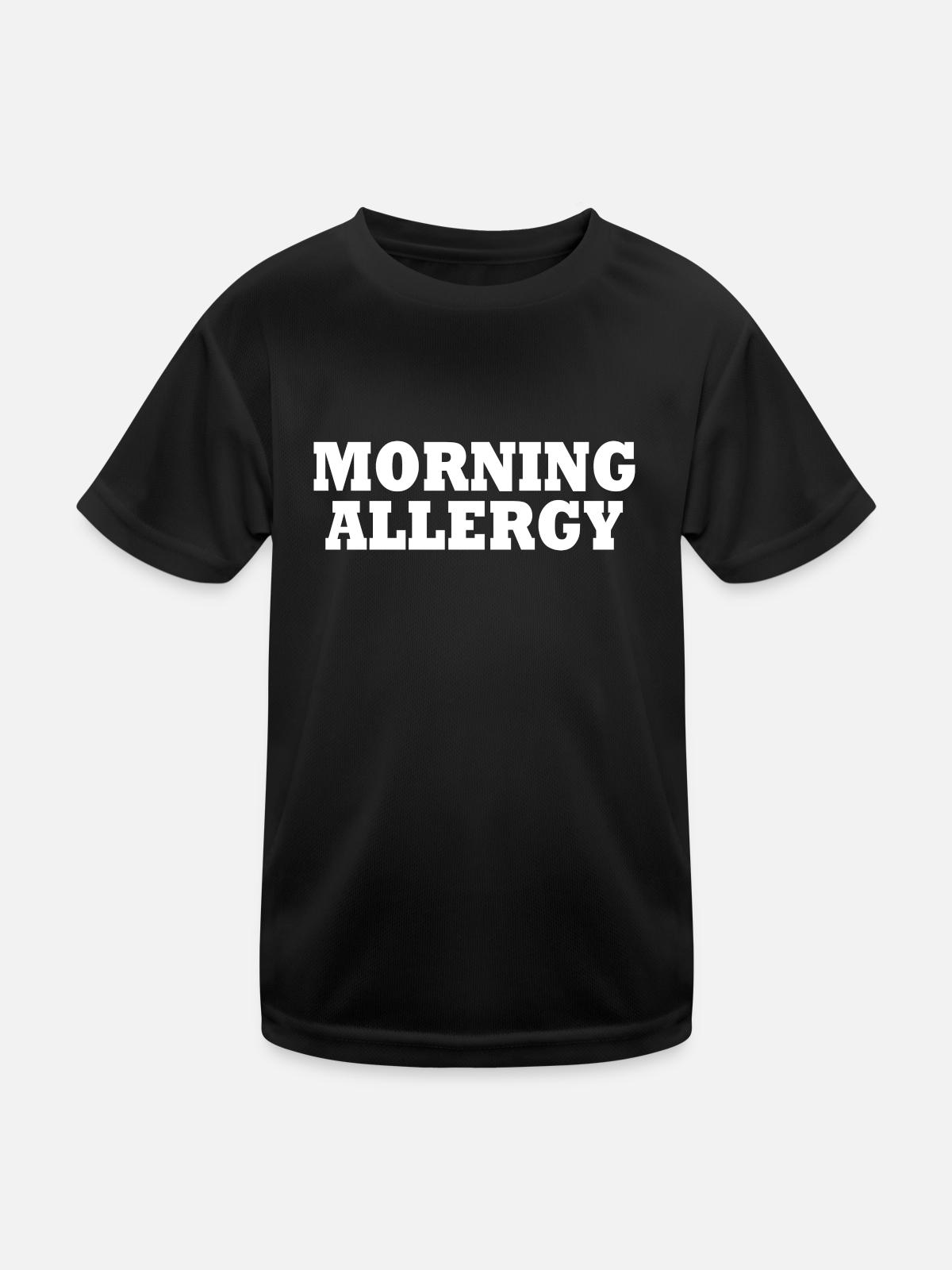 morning allergy - Kids Functional T-Shirt - black - Front