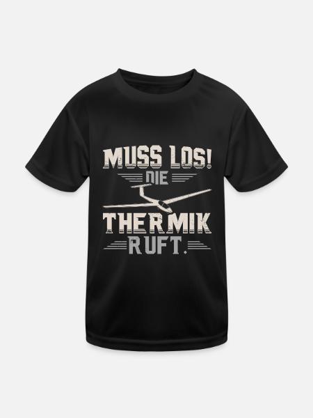 Planeur - T-shirt sport Enfant - noir - Devant