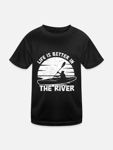 Kayak - T-shirt sport Enfant - noir - Devant