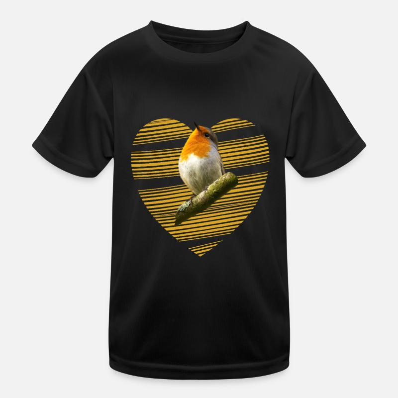 Rotkehlchen Singvogel süßer Vogel Kinder Funktions-T-Shirt