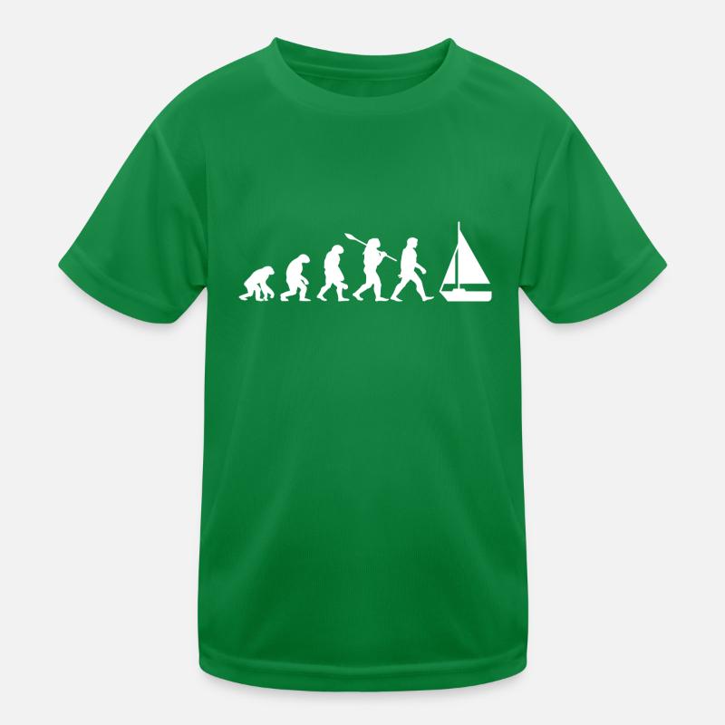 Evolution Segelboot Boot Kinder Funktions-T-Shirt