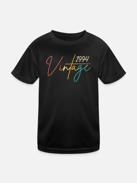 Elegant and vintage 1994 - 1994 Birthday gift - Kids Functional T-Shirt - black - Front