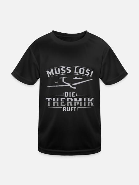 Thermik - Kinder Funktions-T-Shirt - Schwarz - Vorne