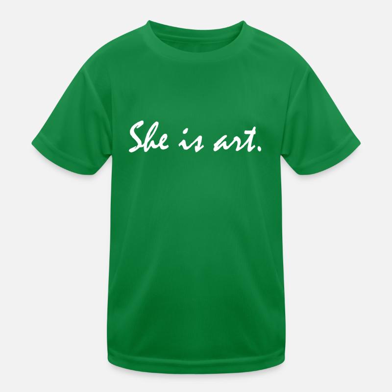 She is art Kinder Funktions-T-Shirt
