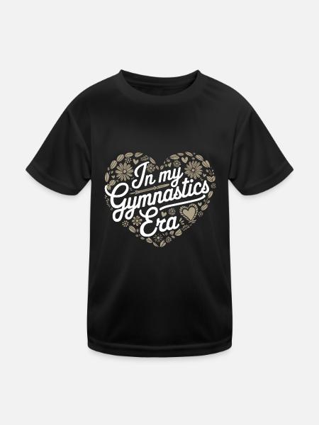 Turnen Turner Gymnastik - Kinder Funktions-T-Shirt - Schwarz - Vorne