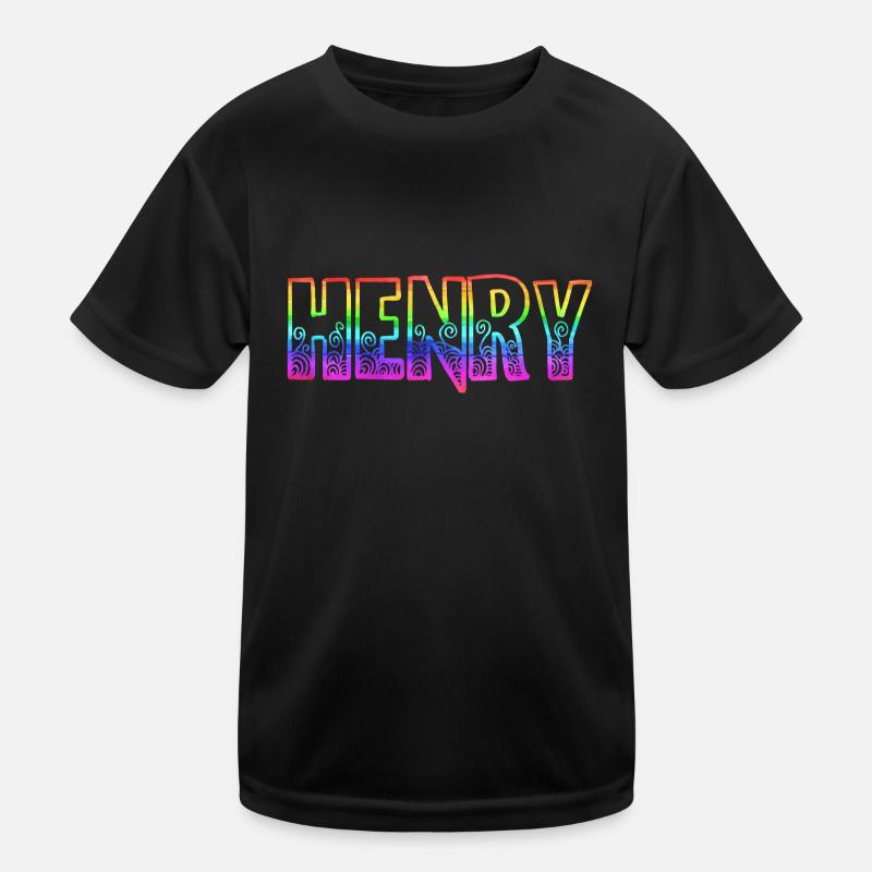 henry rs regenbogen - Kinder Funktions-T-Shirt - Schwarz