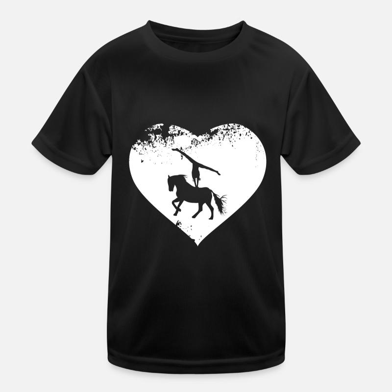 Pferde Pferd Voltigierer Voltigieren Volti Kinder Funktions-T-Shirt