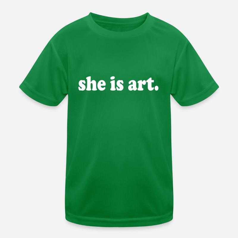 She is art Kinder Funktions-T-Shirt