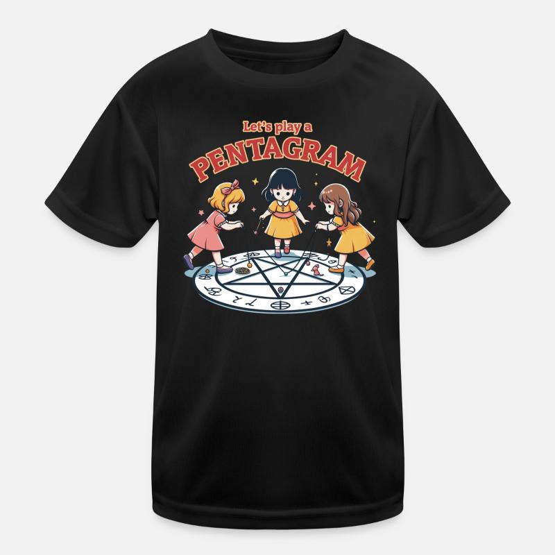 Let's Play A Pentagram Funny Kids Kids Functional T-Shirt