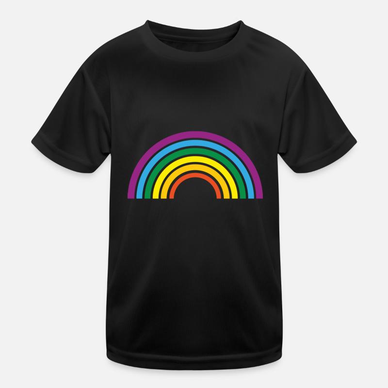Regenbogen Kinder Funktions-T-Shirt