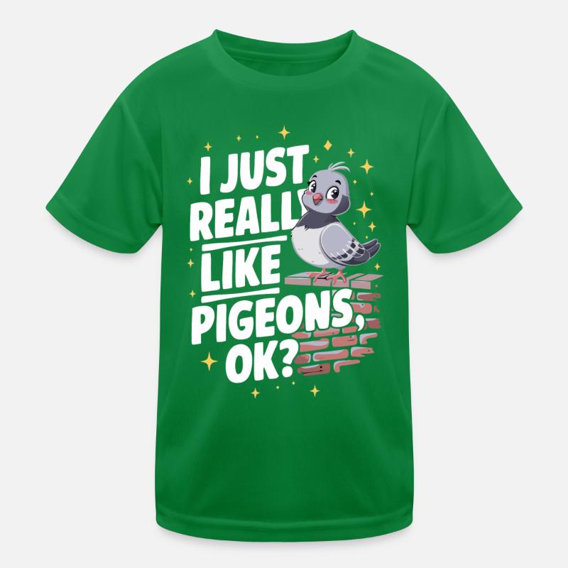Taube Tauben Tier Vogel Kinder Funktions-T-Shirt