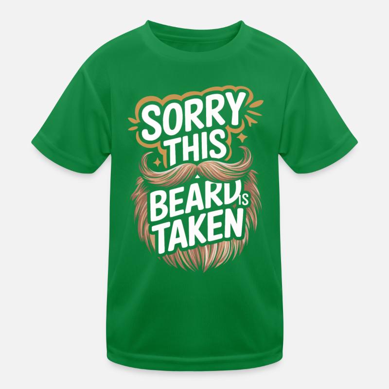 Bart Schnurrbart Bärtige Männer Kinder Funktions-T-Shirt