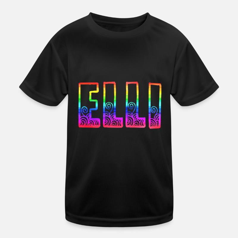 elli rs regenbogen - Kinder Funktions-T-Shirt - Schwarz