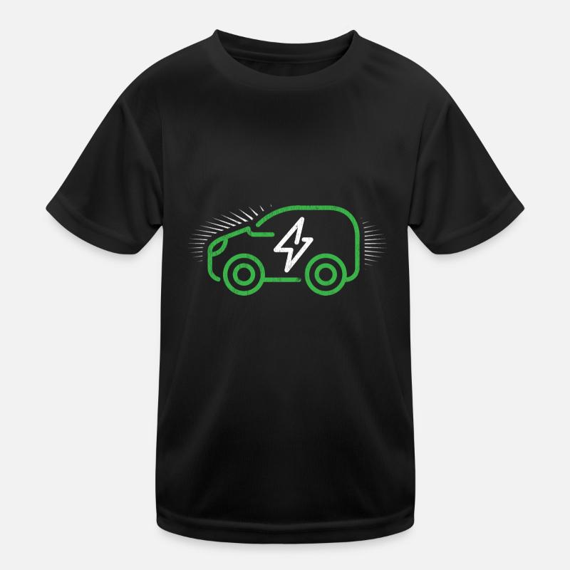 Elektroauto Kinder Funktions-T-Shirt