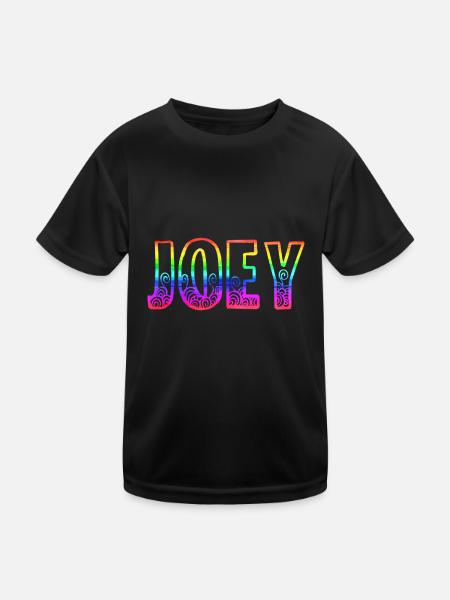 joey rs regenbogen - Kinder Funktions-T-Shirt - Schwarz - Vorne