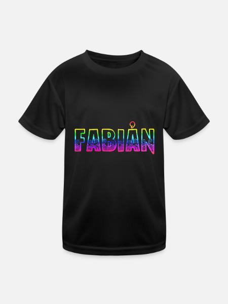 Fabian RS Rainbow - Kids Functional T-Shirt - black
