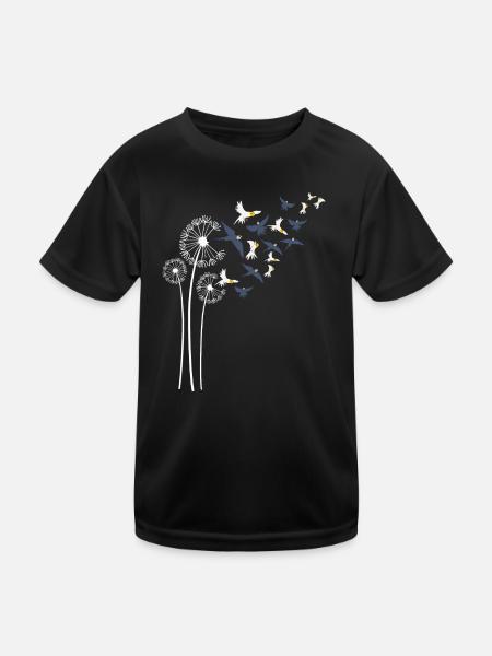 Cockatiel Dandelion Flower For Dandelions Parrot - Kids Functional T-Shirt - black - Front