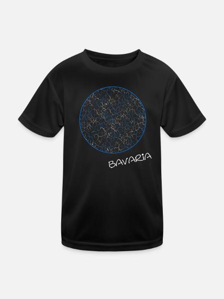 Bavaria - Kinder Funktions-T-Shirt - Schwarz - Vorne