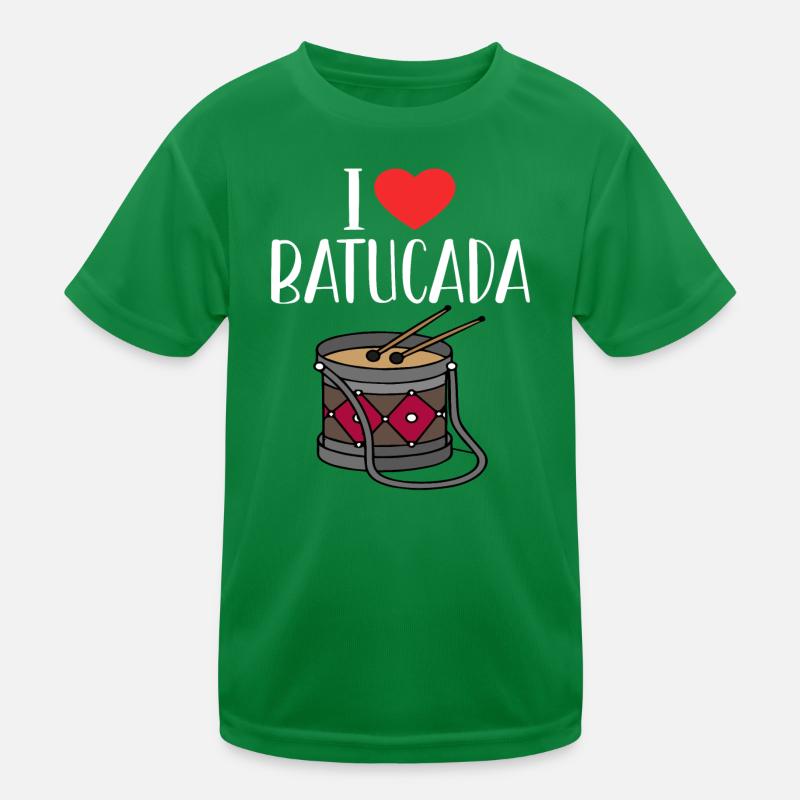 Batucada Drum Humor Kids Functional T-Shirt