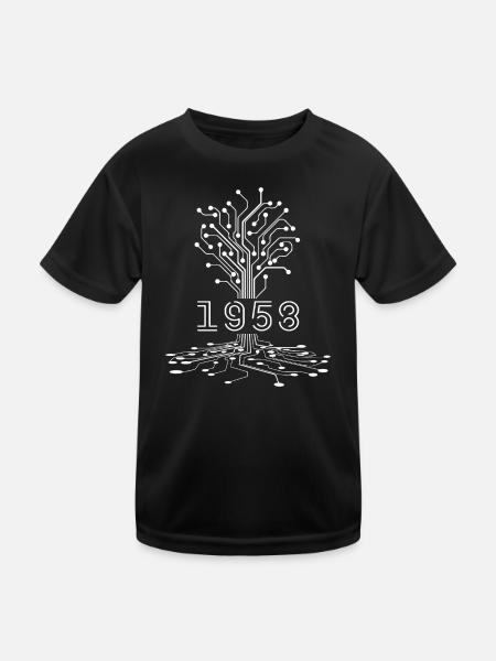 1958 Gaming Birthday Gift, 1958 Gamer Gift - Kids Functional T-Shirt - black - Front