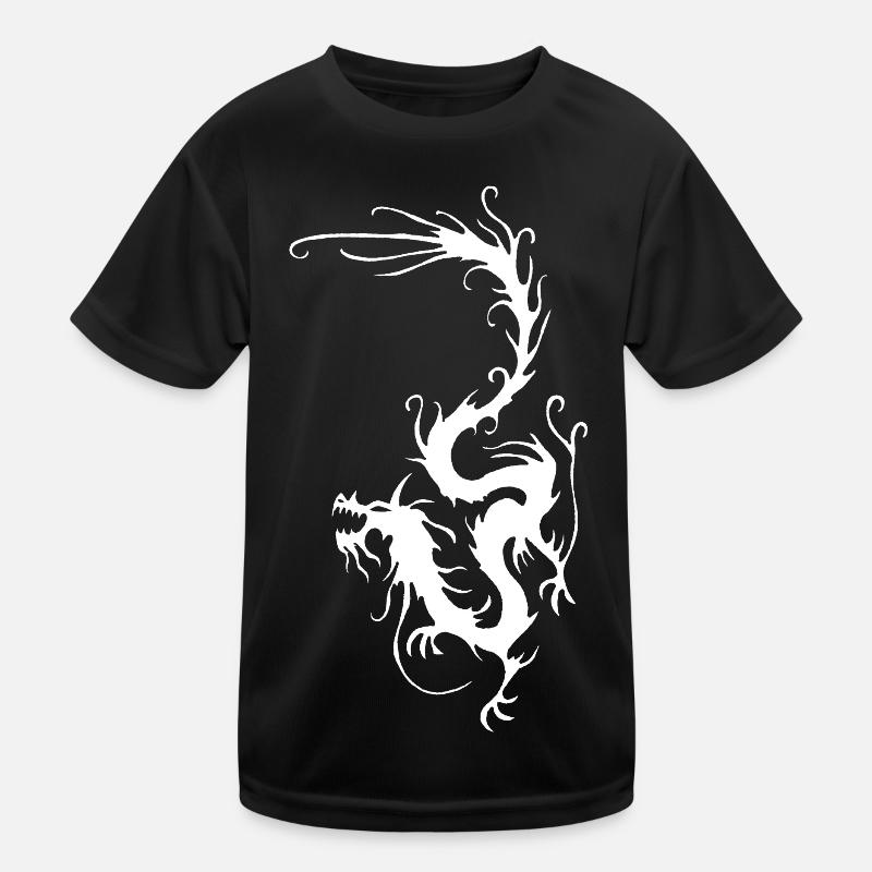 Weißer Rauch Drache Kinder Funktions-T-Shirt