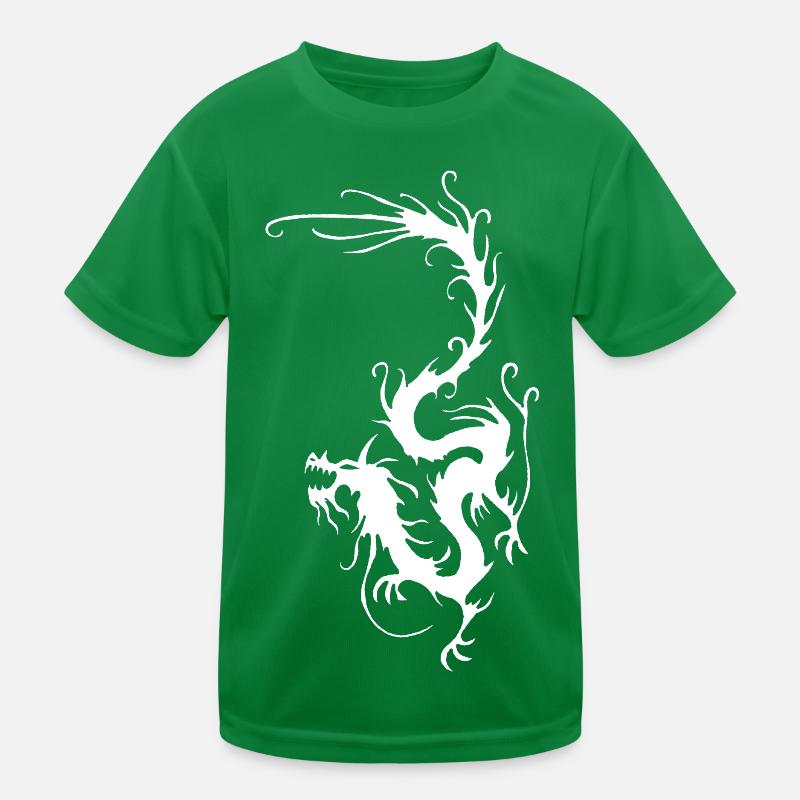 Weißer Rauch Drache Kinder Funktions-T-Shirt